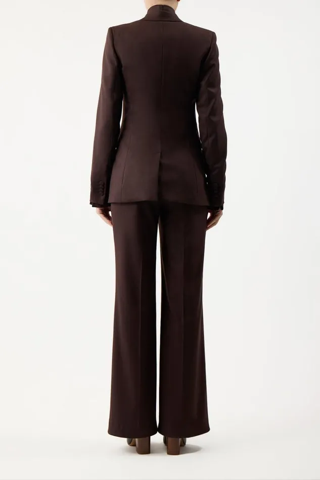 Gabriela Hearst Blazers and Vests Women Stephanie Blazer In Chocolate Superfine Wool