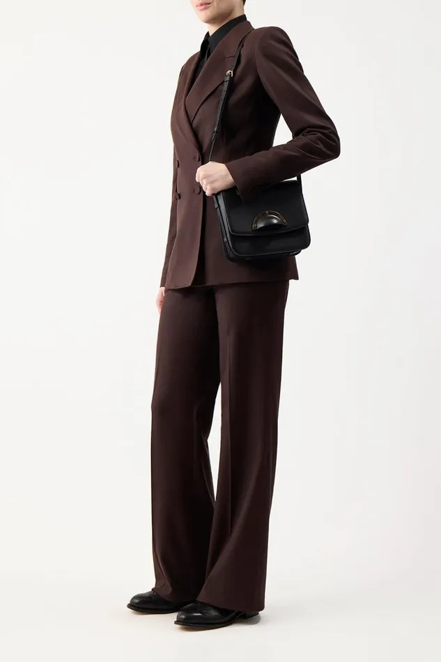 Gabriela Hearst Blazers and Vests Women Stephanie Blazer In Chocolate Superfine Wool
