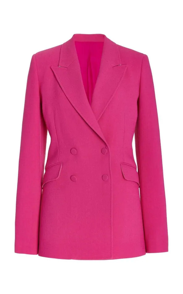 Gabriela Hearst Blazers and Vests Women Stephanie Blazer In Fuchsia Virgin Wool Crepe Gabriela Hearst Blazers and Vests Women Stephanie Blazer In Fuchsia Virgin Wool Crepe