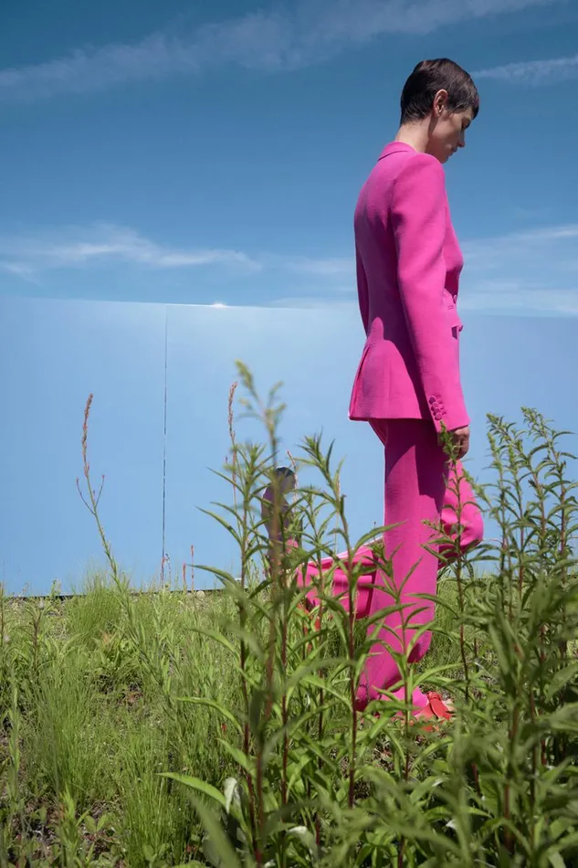 Gabriela Hearst Blazers and Vests Women Stephanie Blazer In Fuchsia Virgin Wool Crepe