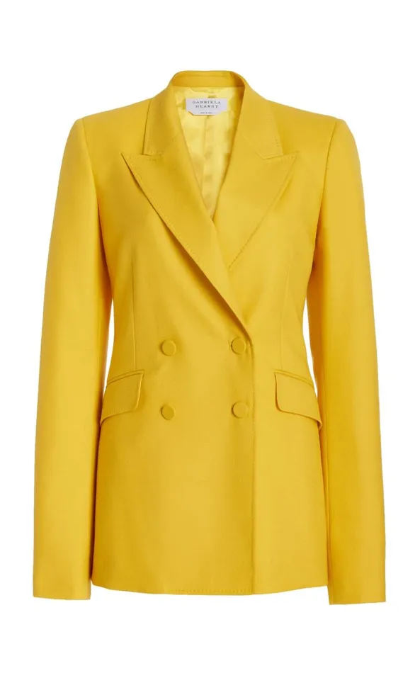 Gabriela Hearst Blazers and Vests Women Stephanie Blazer In Golden Birch Superfine Wool Gabriela Hearst Blazers and Vests Women Stephanie Blazer In Golden Birch Superfine Wool