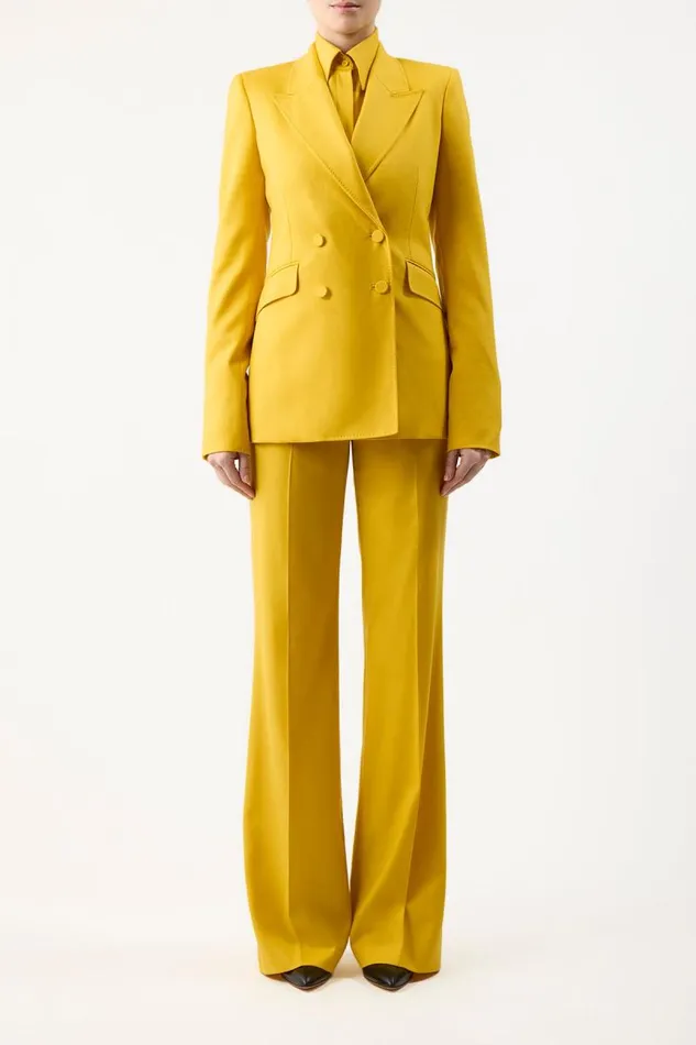 Gabriela Hearst Blazers and Vests Women Stephanie Blazer In Golden Birch Superfine Wool