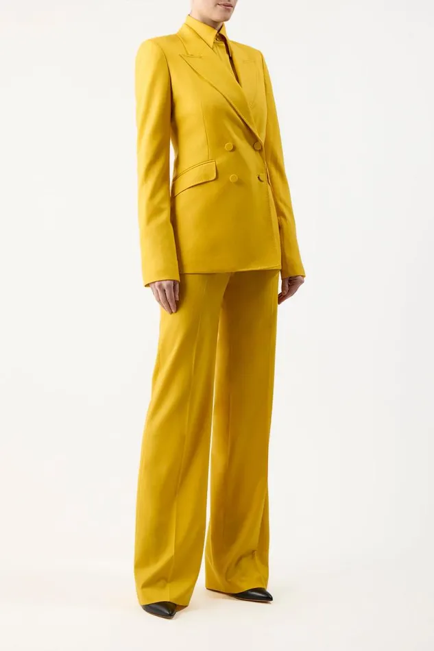 Gabriela Hearst Blazers and Vests Women Stephanie Blazer In Golden Birch Superfine Wool