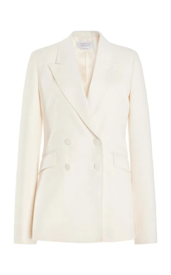 Gabriela Hearst Blazers and Vests Women Stephanie Blazer In Ivory Winter Silk