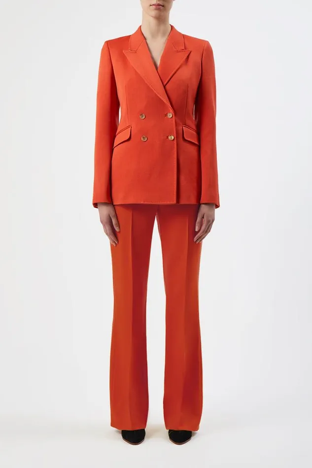 Gabriela Hearst Blazers and Vests Women Stephanie Blazer In Spice Virgin Wool