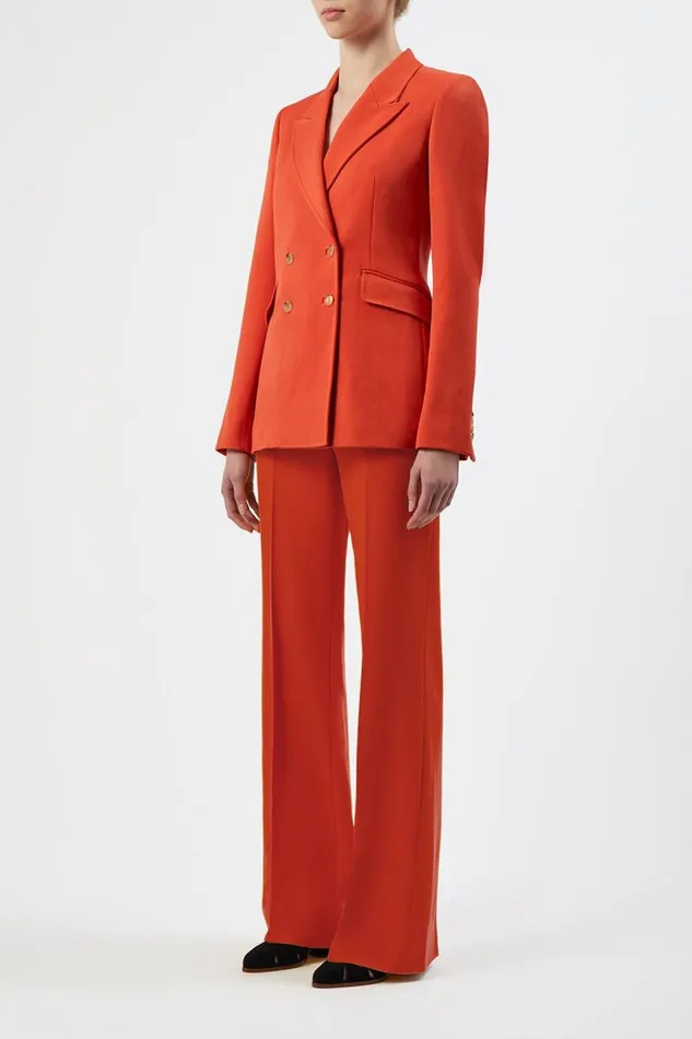 Gabriela Hearst Blazers and Vests Women Stephanie Blazer In Spice Virgin Wool