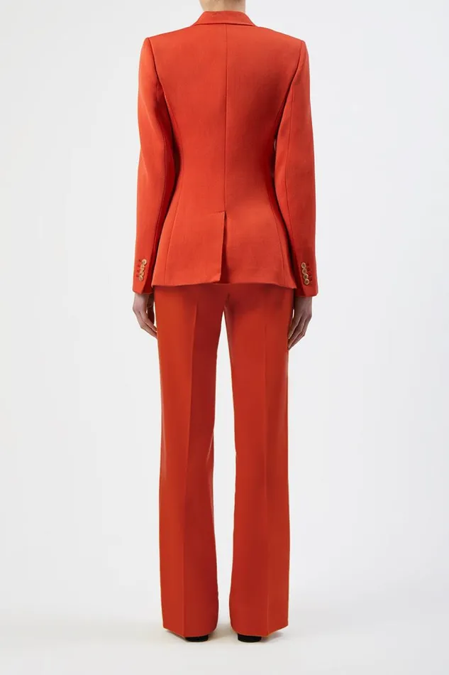 Gabriela Hearst Blazers and Vests Women Stephanie Blazer In Spice Virgin Wool