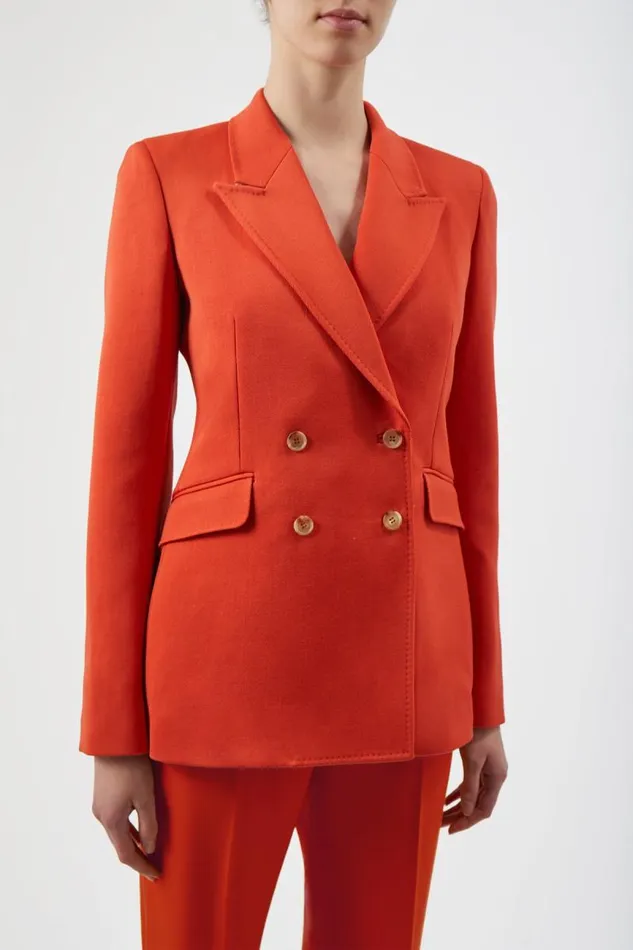 Gabriela Hearst Blazers and Vests Women Stephanie Blazer In Spice Virgin Wool