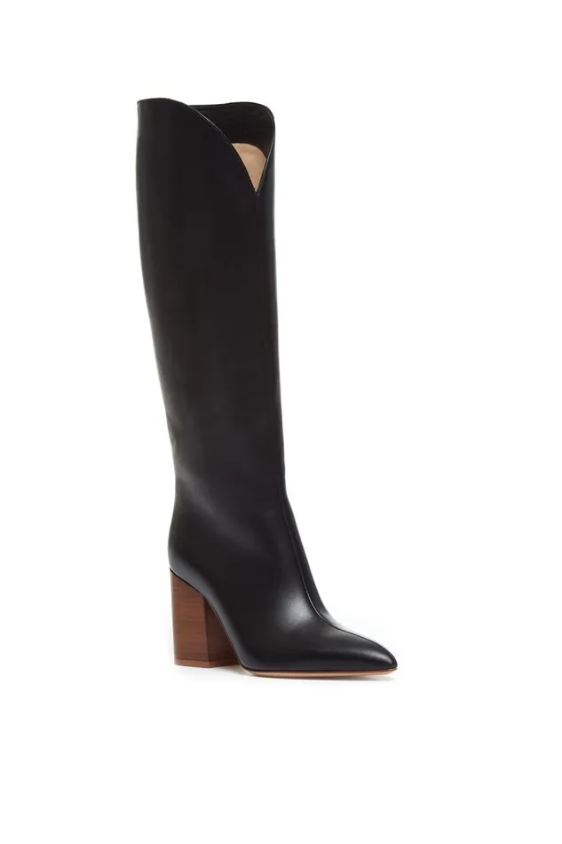 Gabriela Hearst Boots Women Cora High Knee Boot In Black Leather