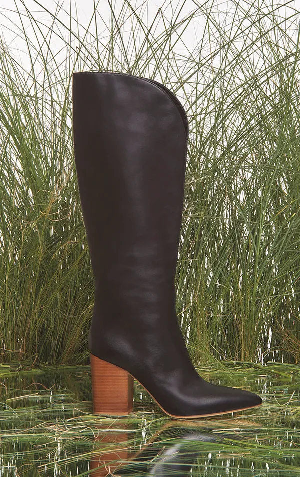 Gabriela Hearst Boots Women Cora High Knee Boot In Black Leather