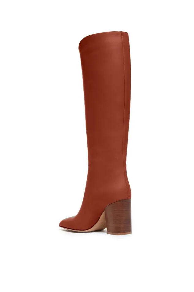 Gabriela Hearst Boots Women Cora High Knee Boot In Cognac Leather