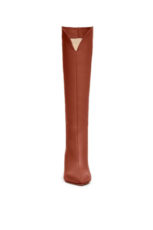 Gabriela Hearst Boots Women Cora High Knee Boot In Cognac Leather