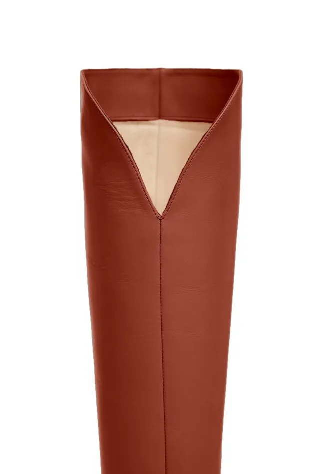 Gabriela Hearst Boots Women Cora High Knee Boot In Cognac Leather