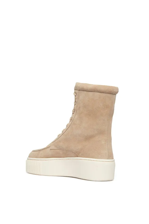 Gabriela Hearst Boots Women Emanuele Lace Up Boot In Beige Leather