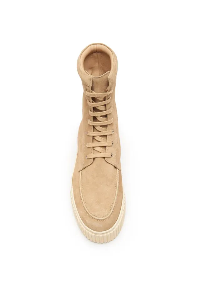 Gabriela Hearst Boots Women Emanuele Lace Up Boot In Beige Leather