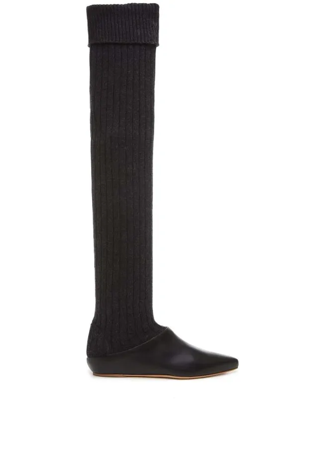 Gabriela Hearst Boots Women Jimena Boot In Black Cashmere and Leather