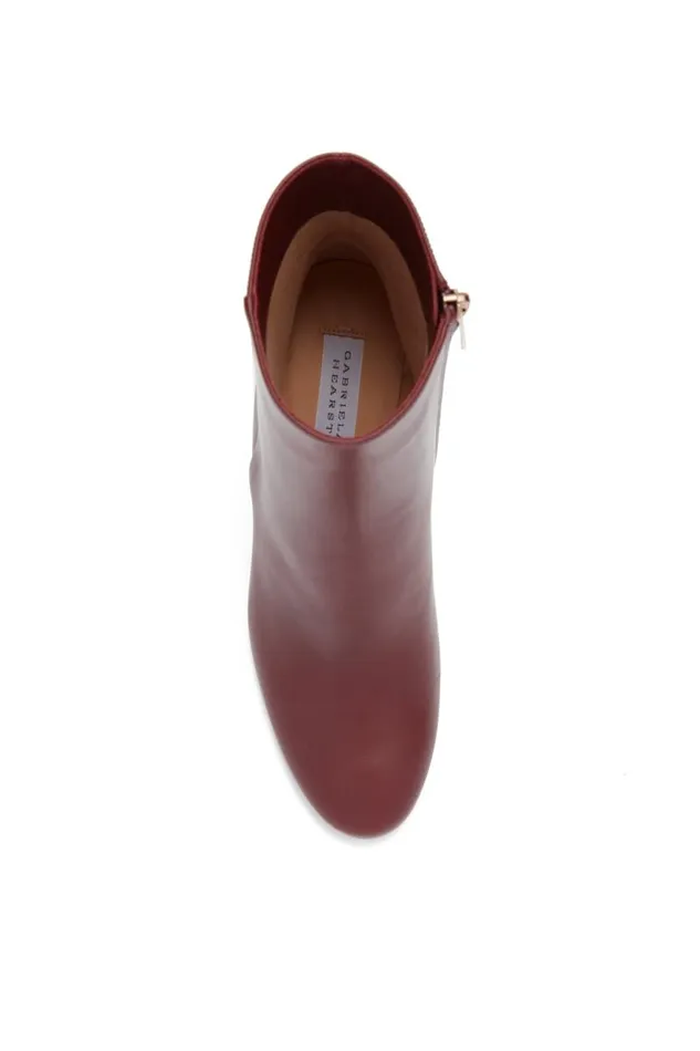 Gabriela Hearst Boots Women Lila Ankle Boot In Windsor Wine Leather