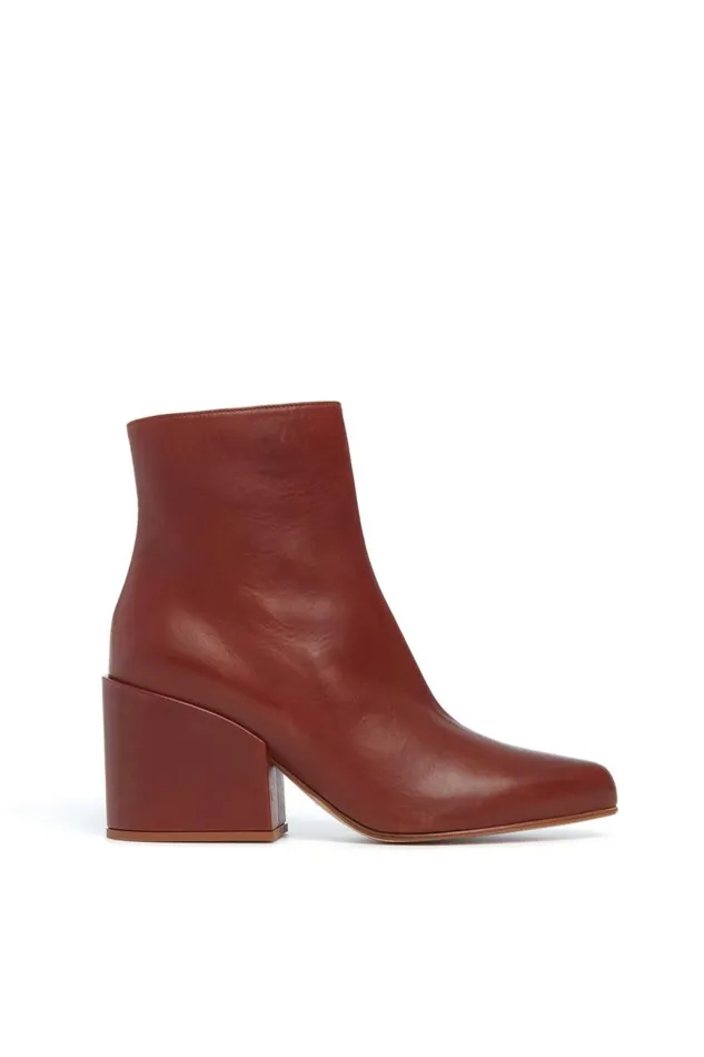 Gabriela Hearst Boots Women Tito Block Heel Boot In Cognac Leather