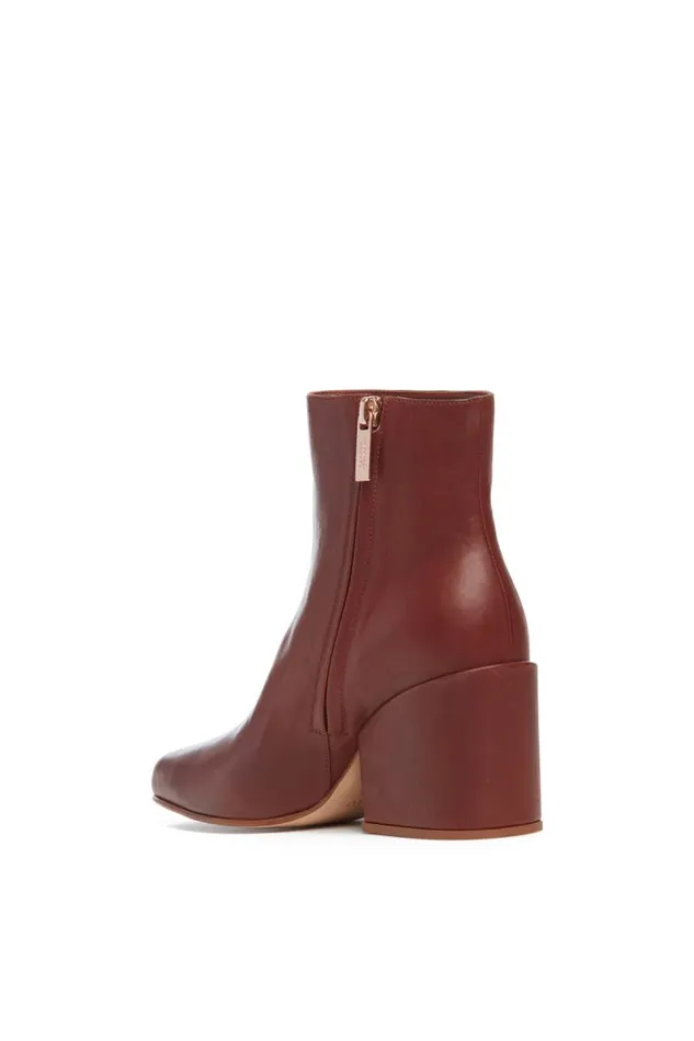 Gabriela Hearst Boots Women Tito Block Heel Boot In Cognac Leather