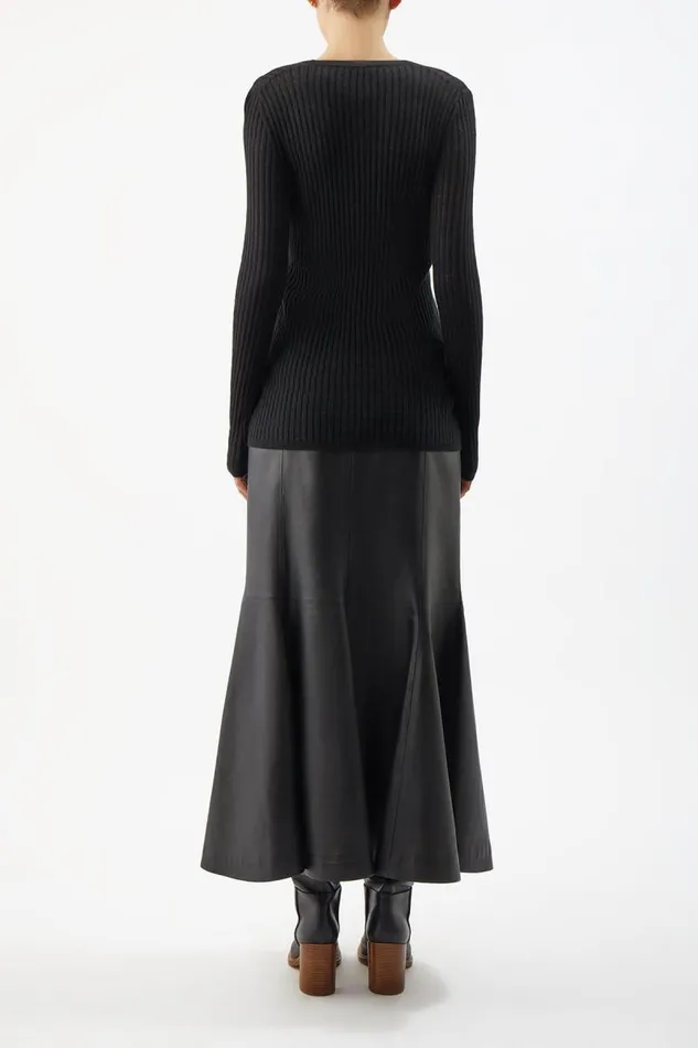 Gabriela Hearst Cardigans Women Emma Pointelle Knit Cardigan In Black Cashmere Silk