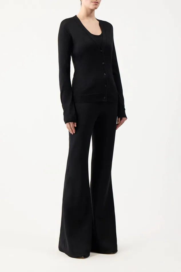 Gabriela Hearst Cardigans Women Tori Knit Cardigan In Black Cashmere Silk
