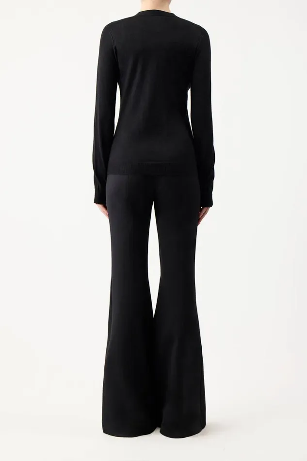 Gabriela Hearst Cardigans Women Tori Knit Cardigan In Black Cashmere Silk
