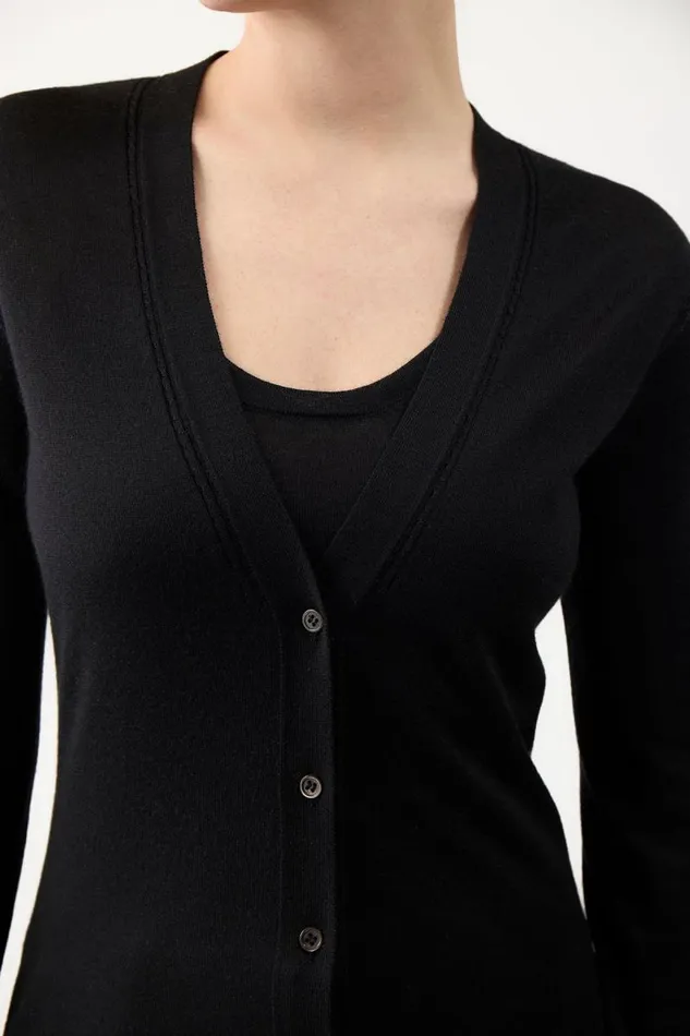 Gabriela Hearst Cardigans Women Tori Knit Cardigan In Black Cashmere Silk