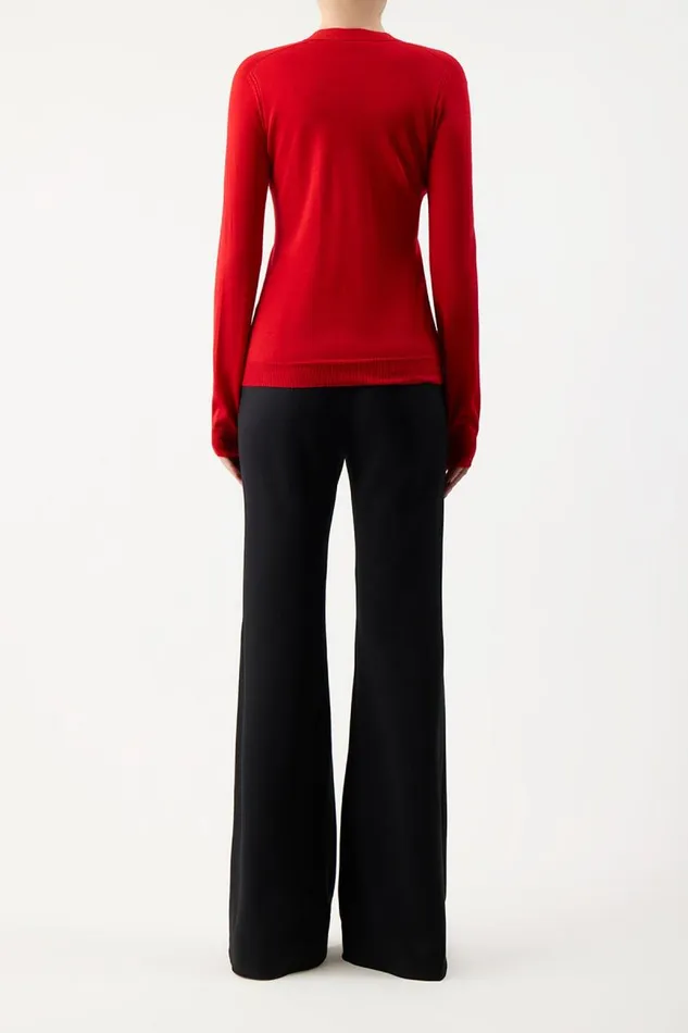 Gabriela Hearst Cardigans Women Tori Knit Cardigan In Red Topaz Cashmere Silk