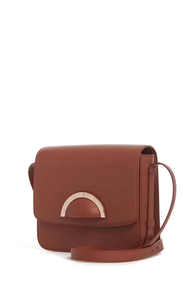 Gabriela Hearst Crossbody Bags WomenMen Bethania Crossbody Box Bag In Cognac Leather