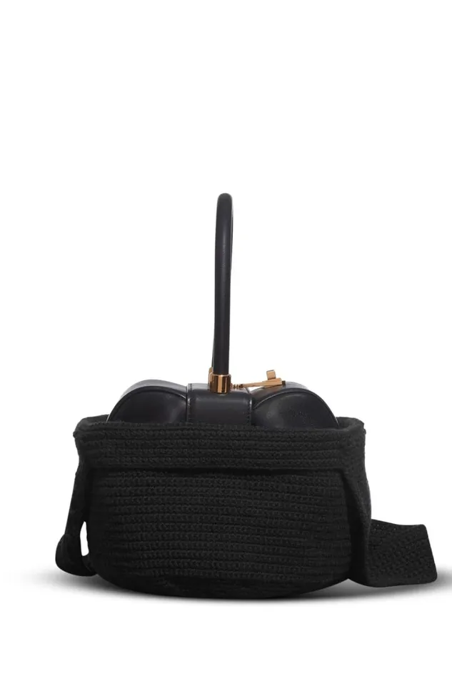 Gabriela Hearst Crossbody Bags WomenMen Crossover Knit Bag In Black Cashmere