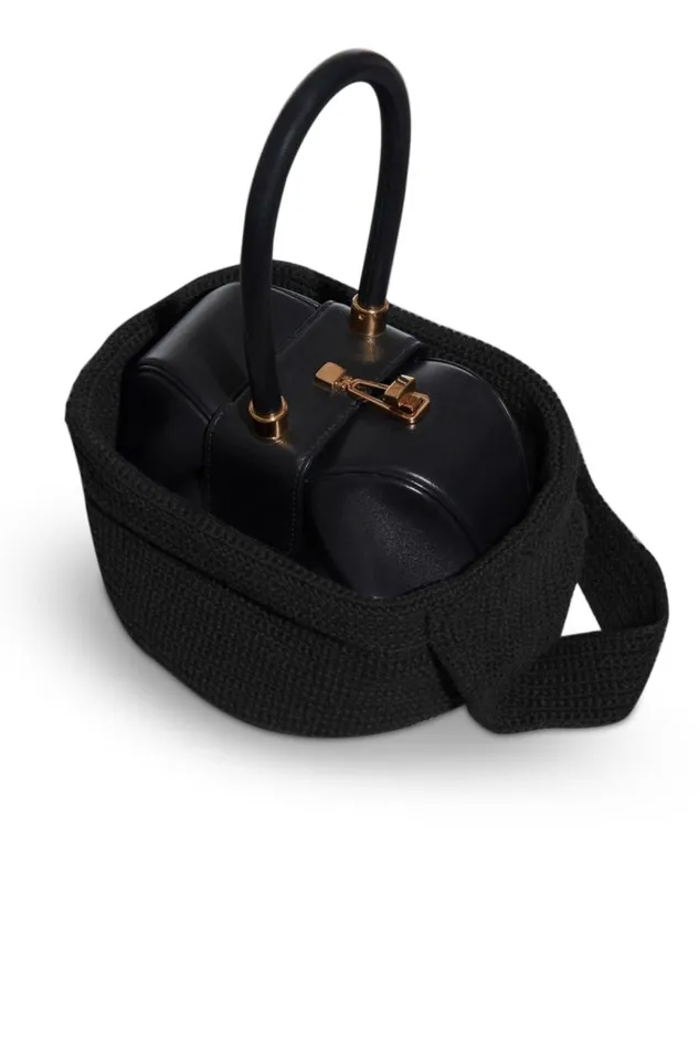 Gabriela Hearst Crossbody Bags WomenMen Crossover Knit Bag In Black Cashmere