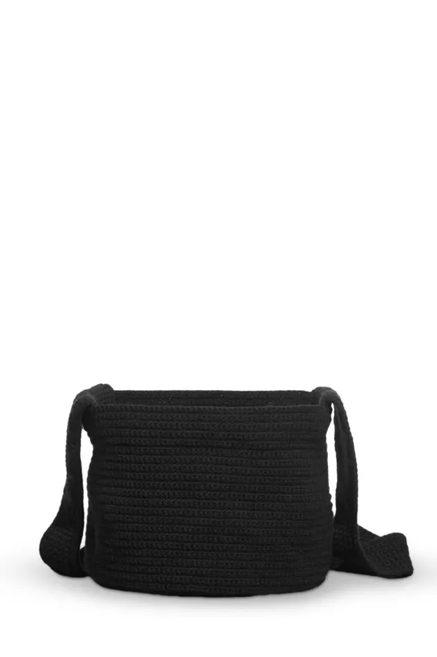Gabriela Hearst Crossbody Bags WomenMen Crossover Knit Bag In Black Cashmere