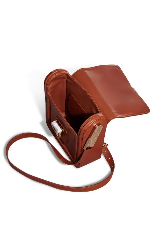 Gabriela Hearst Crossbody Bags WomenMen Marvelle Crossbody Bag In Cognac Nappa Leather