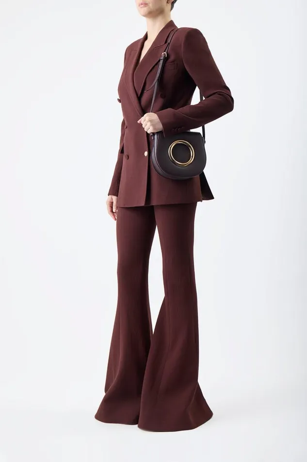 Gabriela Hearst Crossbody Bags WomenMen Ring Crossbody Bag In Bordeaux Leather