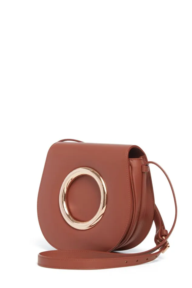 Gabriela Hearst Crossbody Bags WomenMen Ring Crossbody Bag In Cognac Leather
