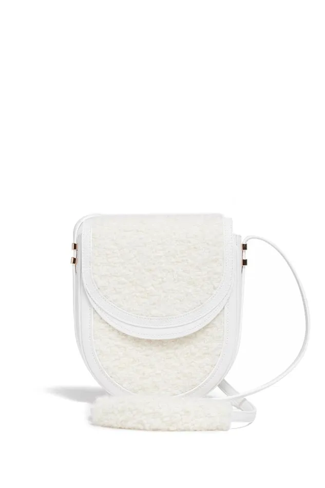 Gabriela Hearst Crossbody Bags WomenMen Tina Crossbody Bag In Ivory Nappa Leather With Cashmere Boucle Gabriela Hearst Crossbody Bags WomenMen Tina Crossbody Bag In Ivory Nappa Leather With Cashmere Boucle