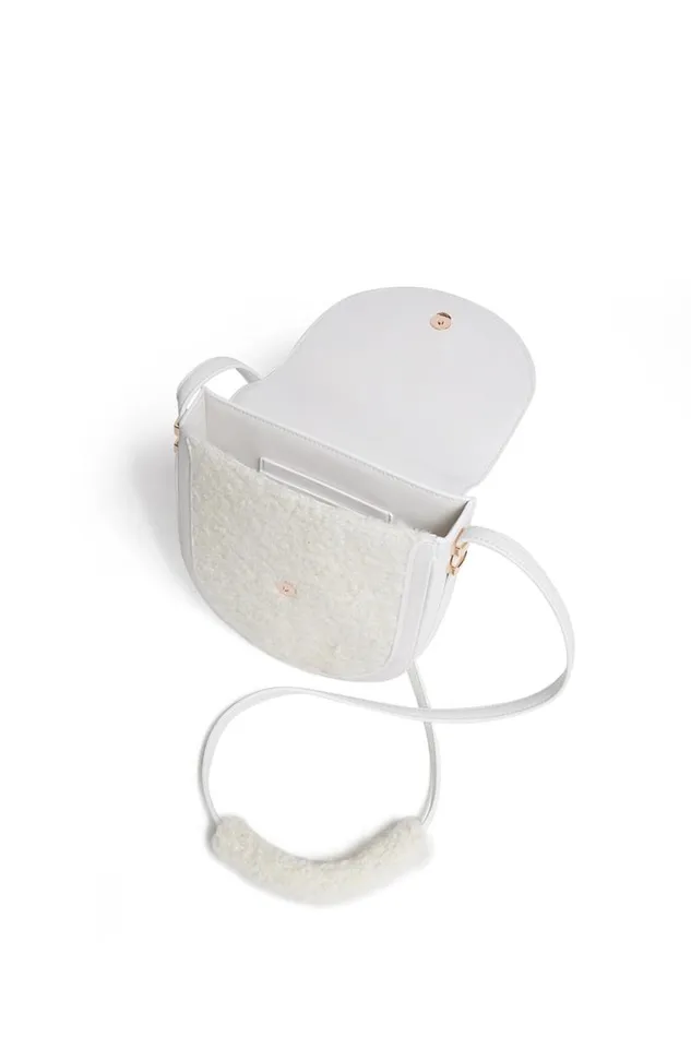 Gabriela Hearst Crossbody Bags WomenMen Tina Crossbody Bag In Ivory Nappa Leather With Cashmere Boucle