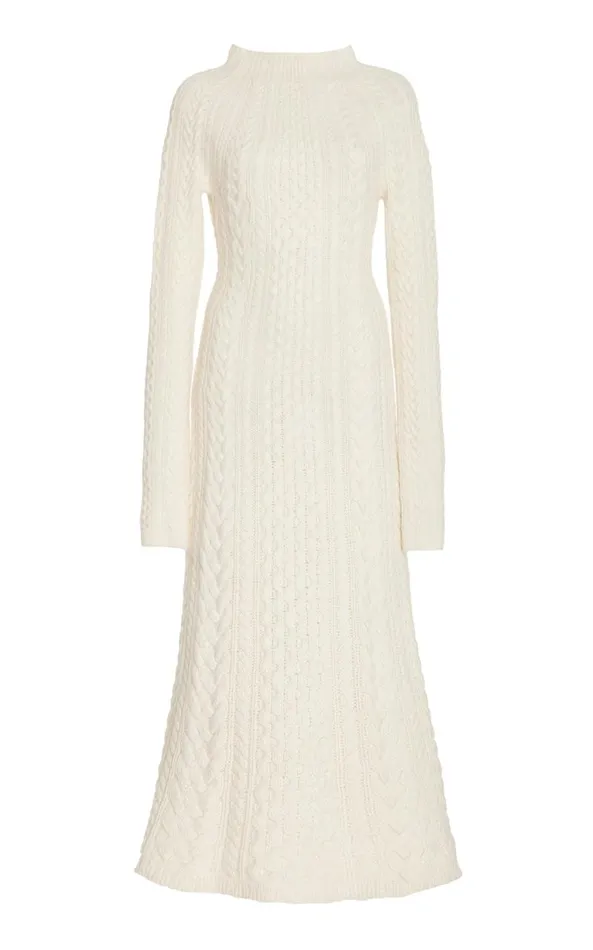Gabriela Hearst Dresses Women Amaris Knit Dress In Ivory Cashmere
