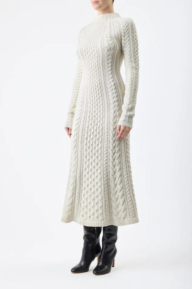 Gabriela Hearst Dresses Women Amaris Knit Dress In Ivory Cashmere