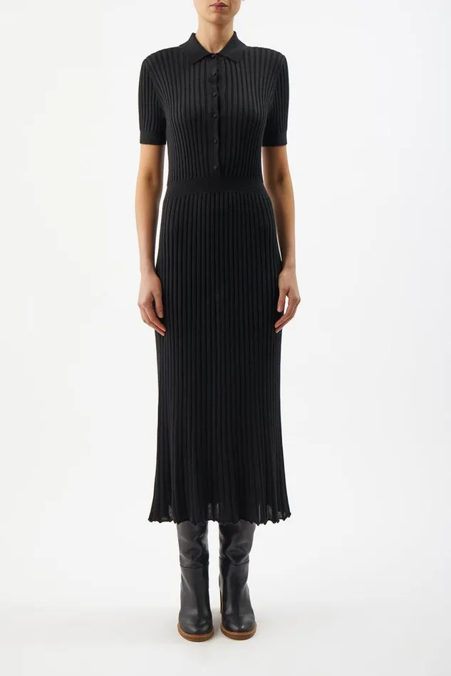 Gabriela Hearst Dresses Women Amor Knit Dress In Black Cashmere Silk