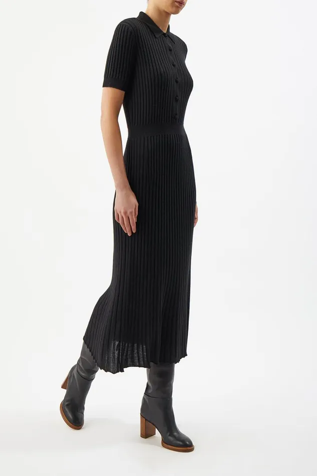 Gabriela Hearst Dresses Women Amor Knit Dress In Black Cashmere Silk