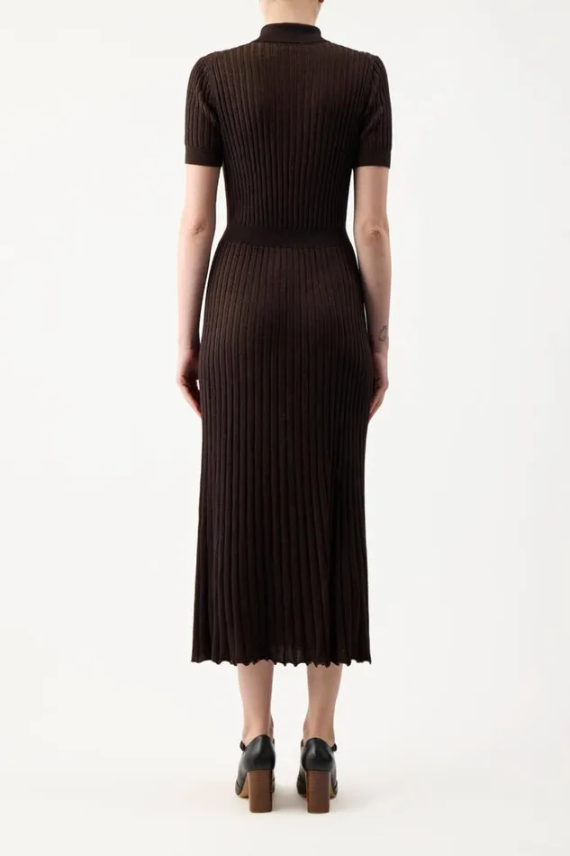 Gabriela Hearst Dresses Women Amor Knit Dress In Chocolate Cashmere Silk