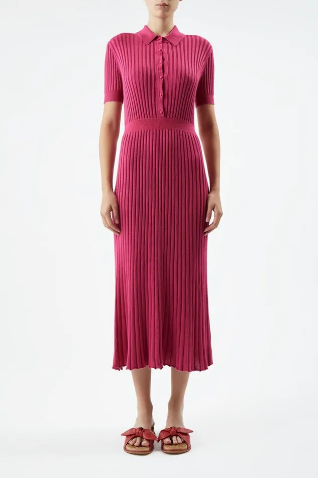 Gabriela Hearst Dresses Women Amor Knit Dress In Fuchsia Cashmere Silk