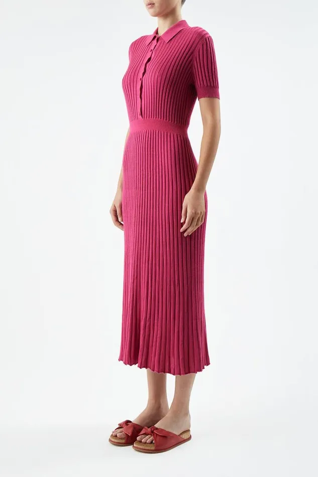 Gabriela Hearst Dresses Women Amor Knit Dress In Fuchsia Cashmere Silk