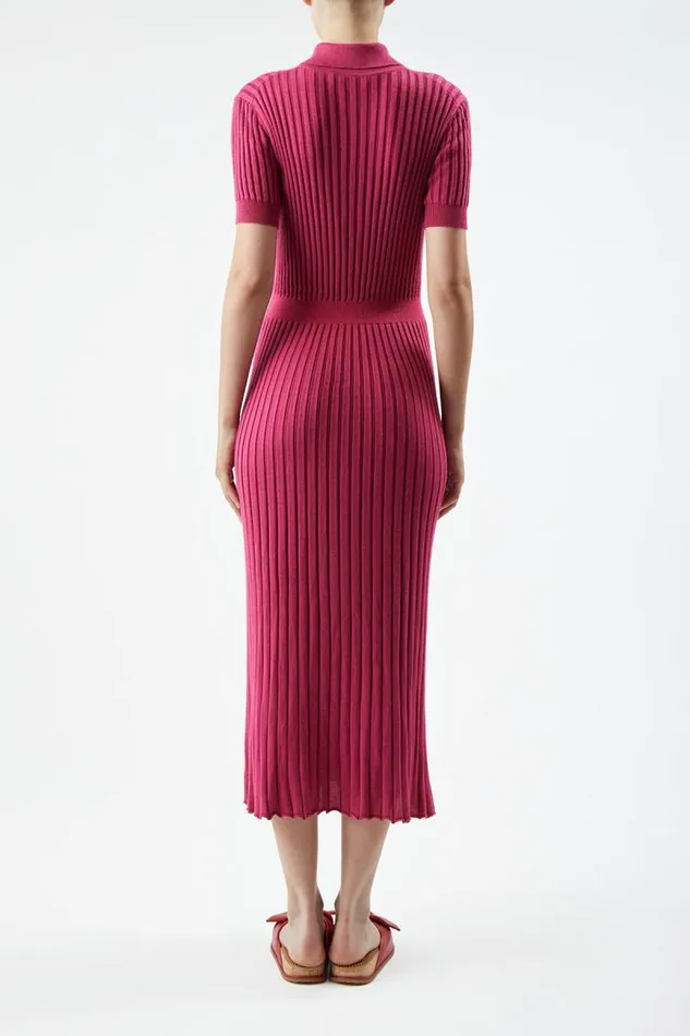 Gabriela Hearst Dresses Women Amor Knit Dress In Fuchsia Cashmere Silk