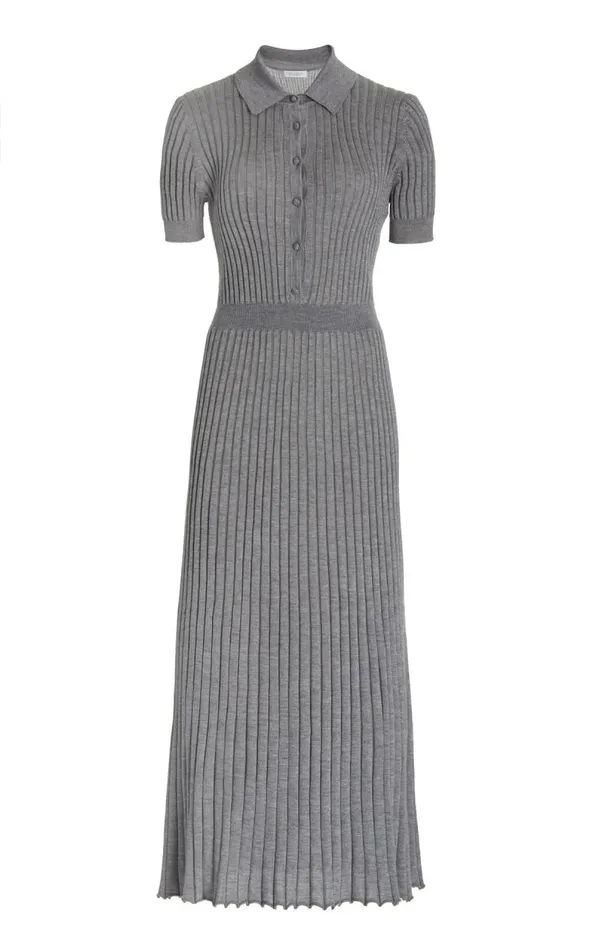 Gabriela Hearst Dresses Women Amor Knit Dress In Heather Grey Cashmere Silk
