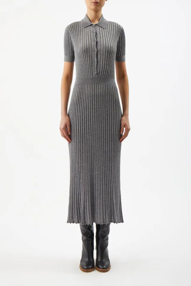Gabriela Hearst Dresses Women Amor Knit Dress In Heather Grey Cashmere Silk