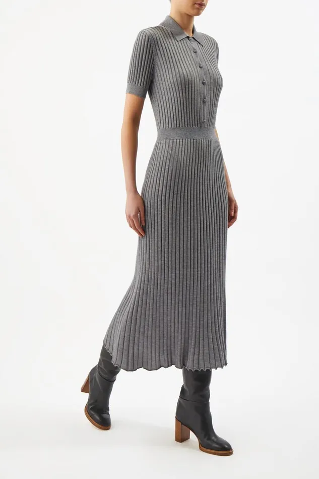Gabriela Hearst Dresses Women Amor Knit Dress In Heather Grey Cashmere Silk