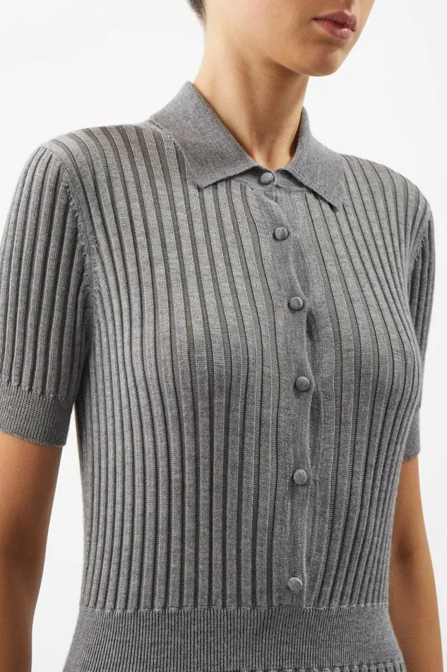 Gabriela Hearst Dresses Women Amor Knit Dress In Heather Grey Cashmere Silk