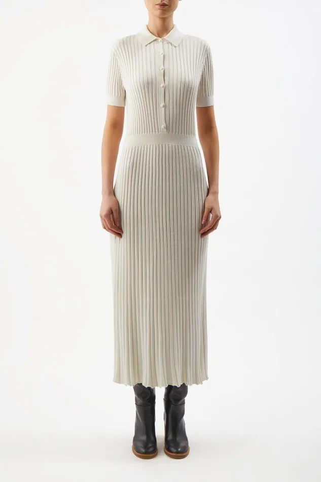 Gabriela Hearst Dresses Women Amor Knit Dress In Ivory Cashmere Silk